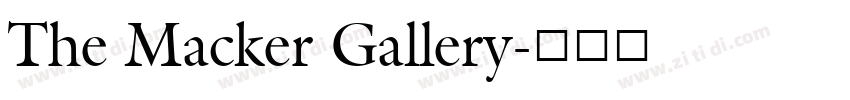 The Macker Gallery字体转换
